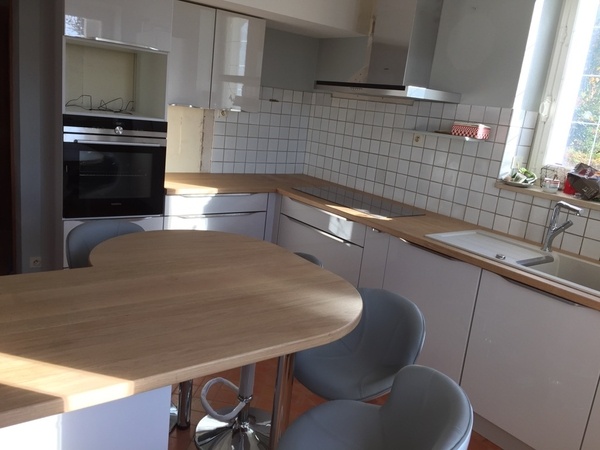 Fabrication d'un plan de travail en chene