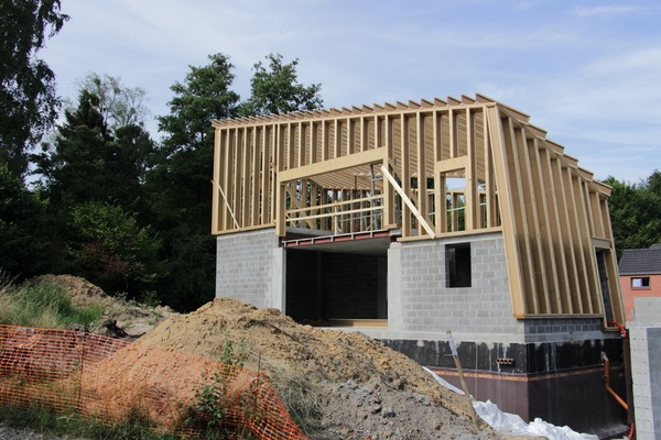 Structure ossature bois en poutre Steico 30 cm