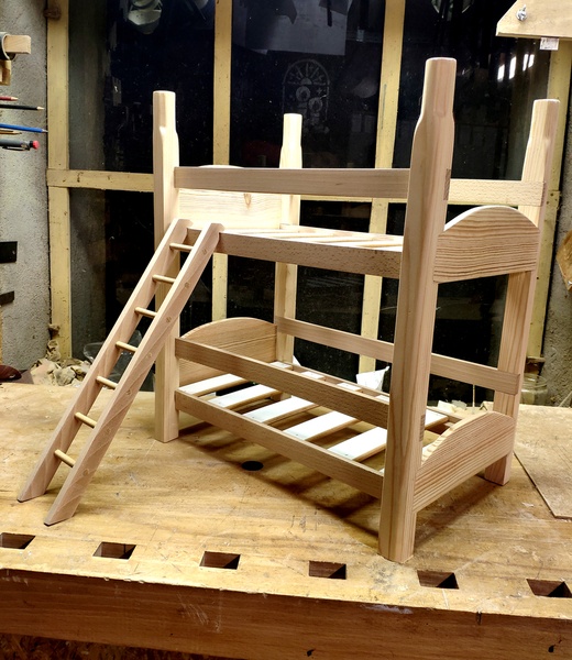 Atelier de Noël, lit superposé.