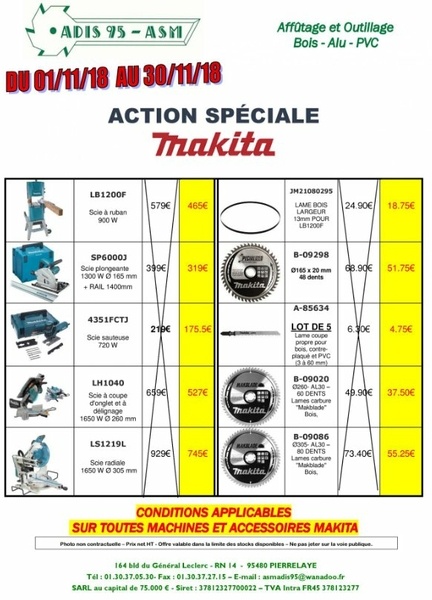 Promo Makita dans le Val d'Oise 95