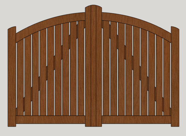 Portail Bombé Ajouré