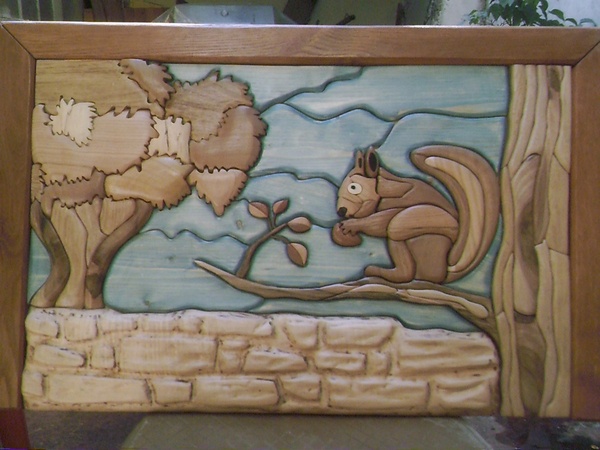 Intarsia un écureuil