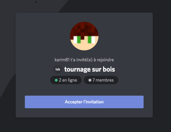 Un groupe de tourneur sur bois discord