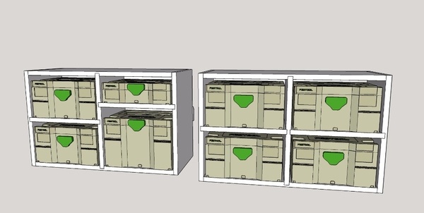 Rangement mural pour systainers