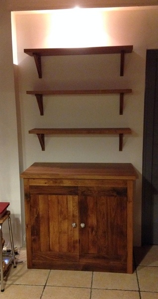 Petit meuble pour cuisine en chêne de récup'