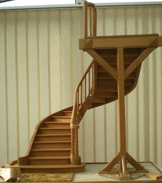 Maquette escalier en U ou fer à cheval