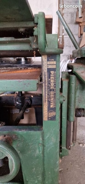 Machines menuiserie anciennes – scie à ruban + combinée Pierre-Bénite – atelier complet