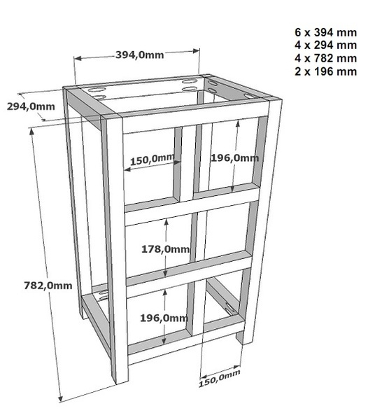 Petit meuble tiroirs