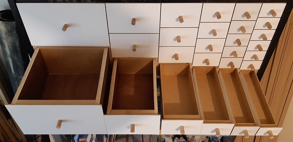 Rangement à tiroirs