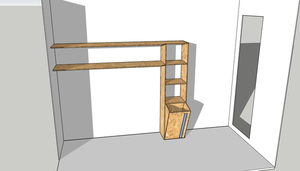 Meuble de garage en OSB