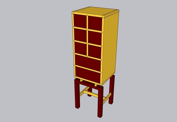 Meuble à tiroirs naguri
