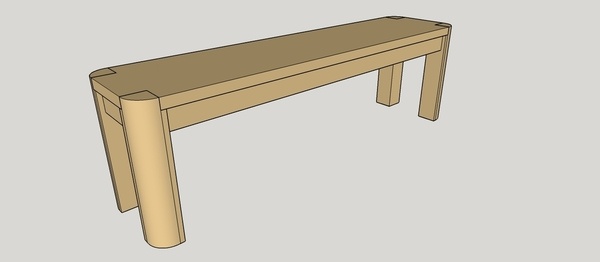 Banc d'intérieur chêne