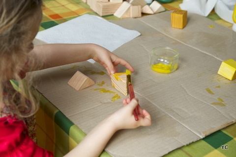 Jeu de construction en bois