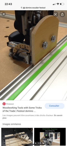 Adaptation domino sur rail festool