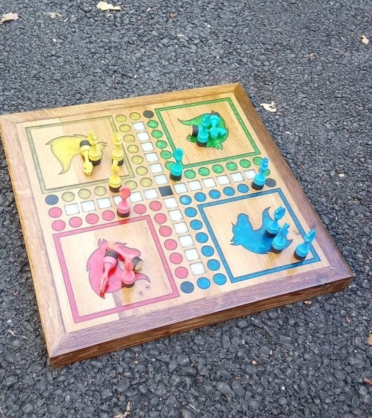 Jeu de petit chevaux en chene massif