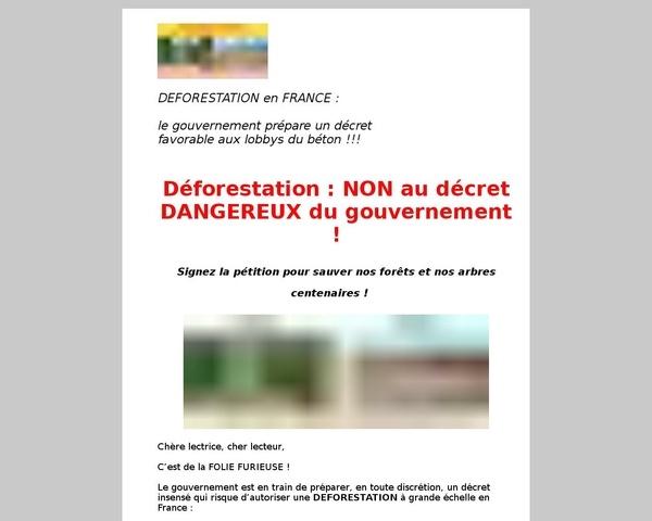 Attention à la déforestation française !