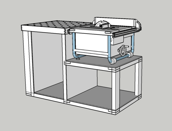 Établi mobile pour ma Dewalt DW745