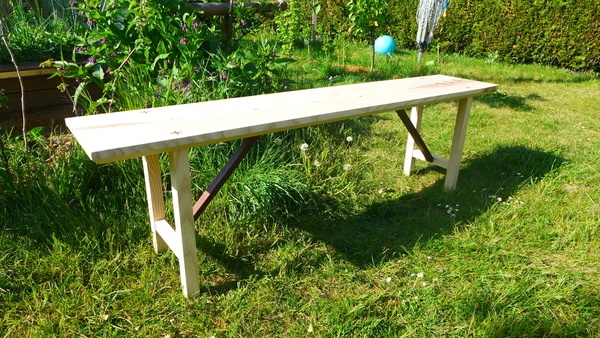 Table et banc en frêne