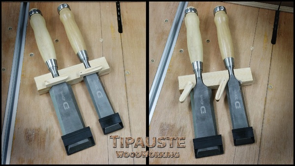 Prototype de support pour mes ciseaux à bois