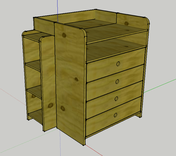 Meuble à langer modulable