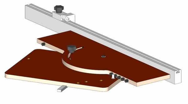 Rapporteur d'angle pour scie sous table
