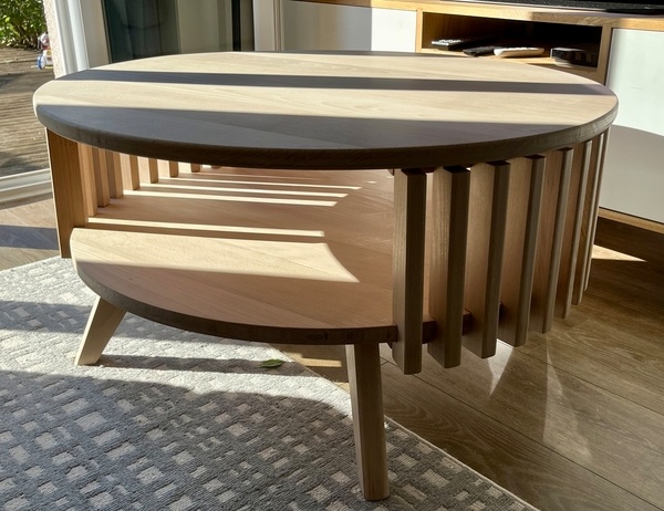 Table en basse ronde en hêtre
