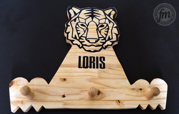 Porte manteau Tigre en bois