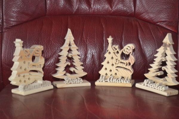 Porte prénom pour la table de Noël