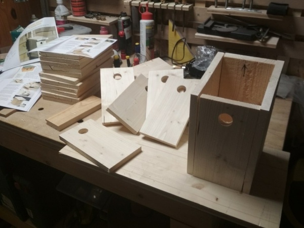 6 x Nichoirs pour les mésanges