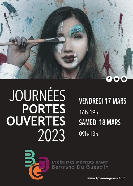 Portes Ouvertes 2023 au Lycée des Métiers d'Art d'Auray (56)