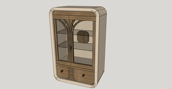 Vitrine d'inspiration Art Déco