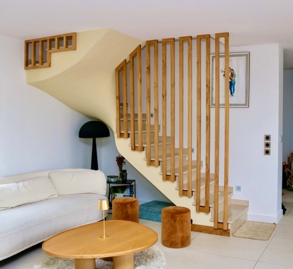 Claustra escalier double 1/4 tournant