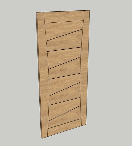 Porte chêne cintrée