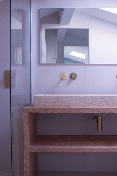 Meuble sous vasque en frêne massif