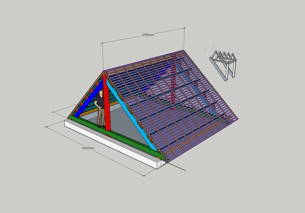 Charpente sur petite maison