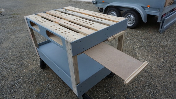 Table multifonctions suite et fin ajout  de presse et barre de maintien  pour grosses pièces