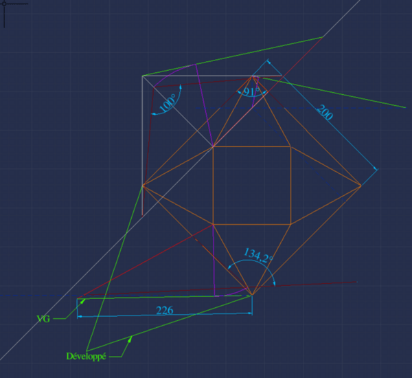 Cagnotte à 8 pans en arêtier