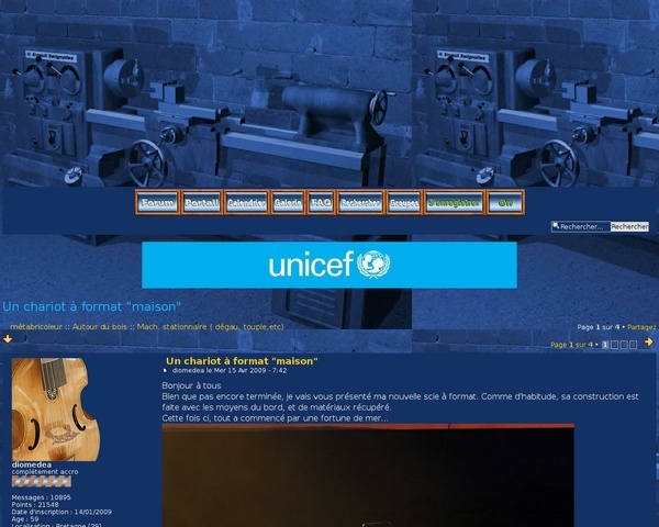 Quand le boiseux est aussi métaleux et astucieux! Chariot à format maison