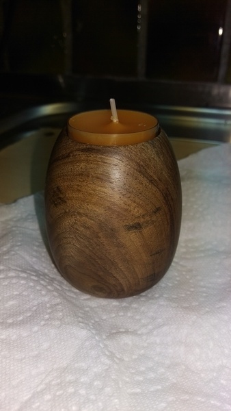 Bougeoire oeuf en Noyer