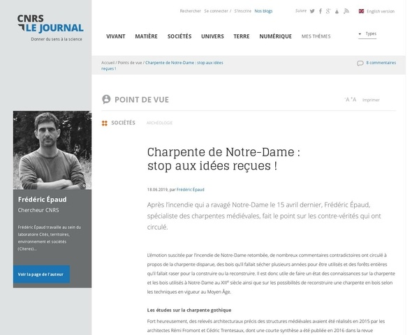 La charpente de Notre Dame de Paris