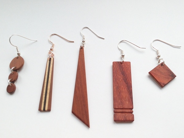 Boucles d'oreilles en bois