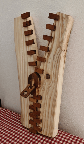 Fermeture éclair en bois