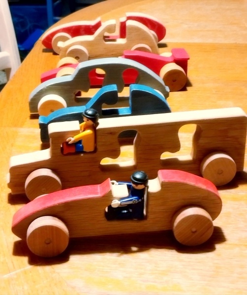 Véhicules pour playmobil bois