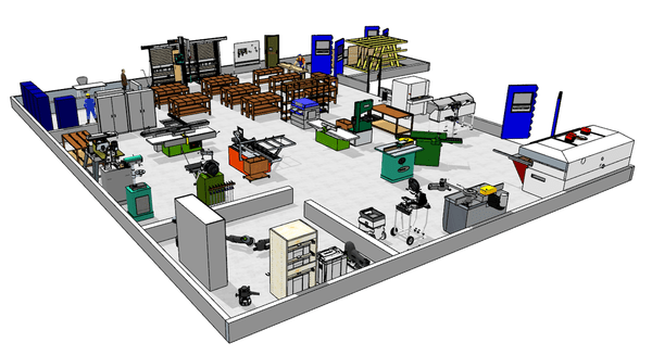 Représentation atelier en 3D