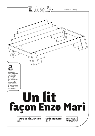 Lit façon Enzo Mari