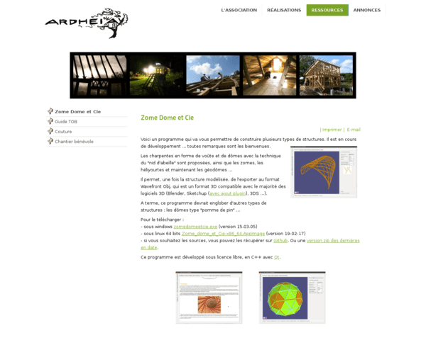 Logiciel de création pour les Domes, GéoDomes, Zomes et bien d'autres