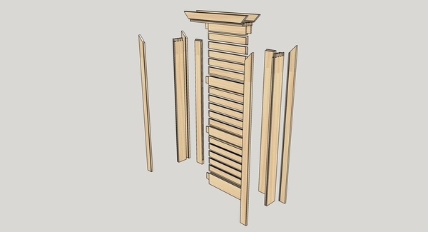 Porte intérieure à chambranle