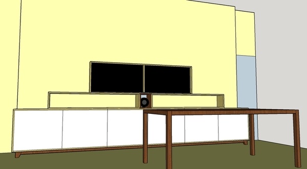 Meuble pour salle de visio conférence