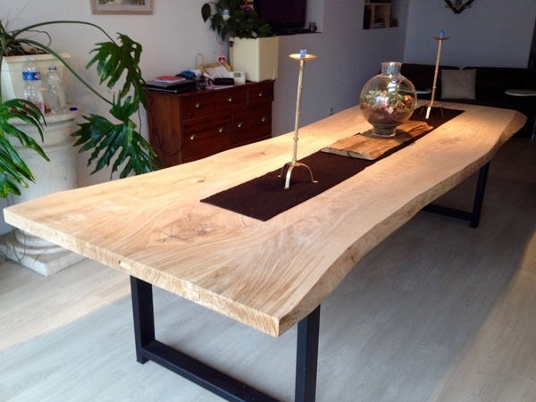 Grand plateau de table en chêne