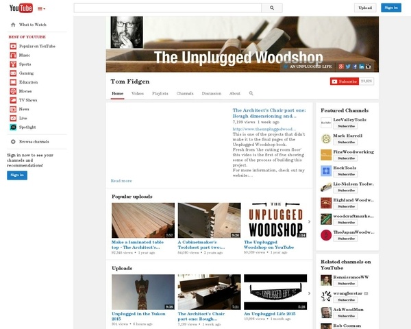 Tom Fidgen - The unplugged Woodworker